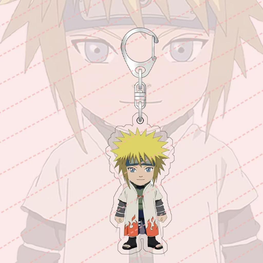 Anime Naruto Acrylic Keychain Accessaries Uzumaki Naruto Cartoon Keyring
