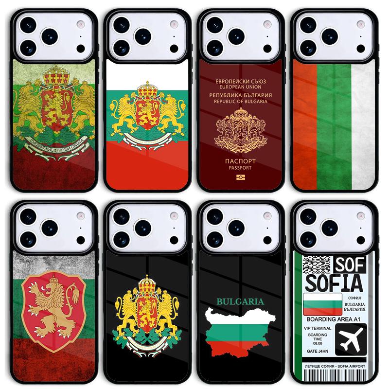 Bulgarien Flagge Reisepass Karte Handyhülle für IPhone 17 AIR 16pro Max 15 14 13 12 11 Bumper Hülle