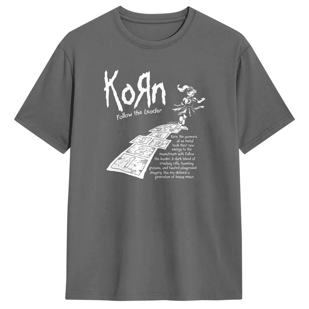 Unisex NuMetal Band Korn Issues 2026 Music T Shirt Pure Cotton Clothes Vintage Short Sleeve Crew Neck Tee Shirt Plus Size TShirts