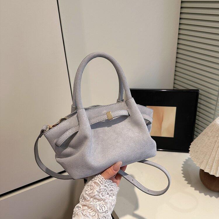 Women's Frosted Velvet Tote: 2025 Crossbody Commuter Handbag