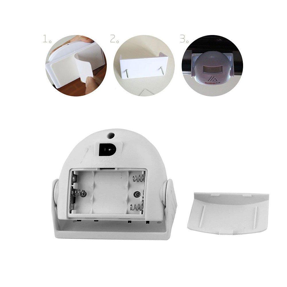Plastic Intelligent Doorbell Sensor White Entrance Alarm Durable Bell Alarm Door Chime  Homes