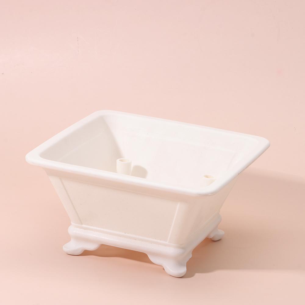Colorful Flowerpots Imitation Purple Clay Bonsai Tray Pots Succulent Plant Bonsai  Gardening