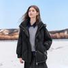 Betu Women's 2025 Winter Hooded 85% White Duck Down Jacket