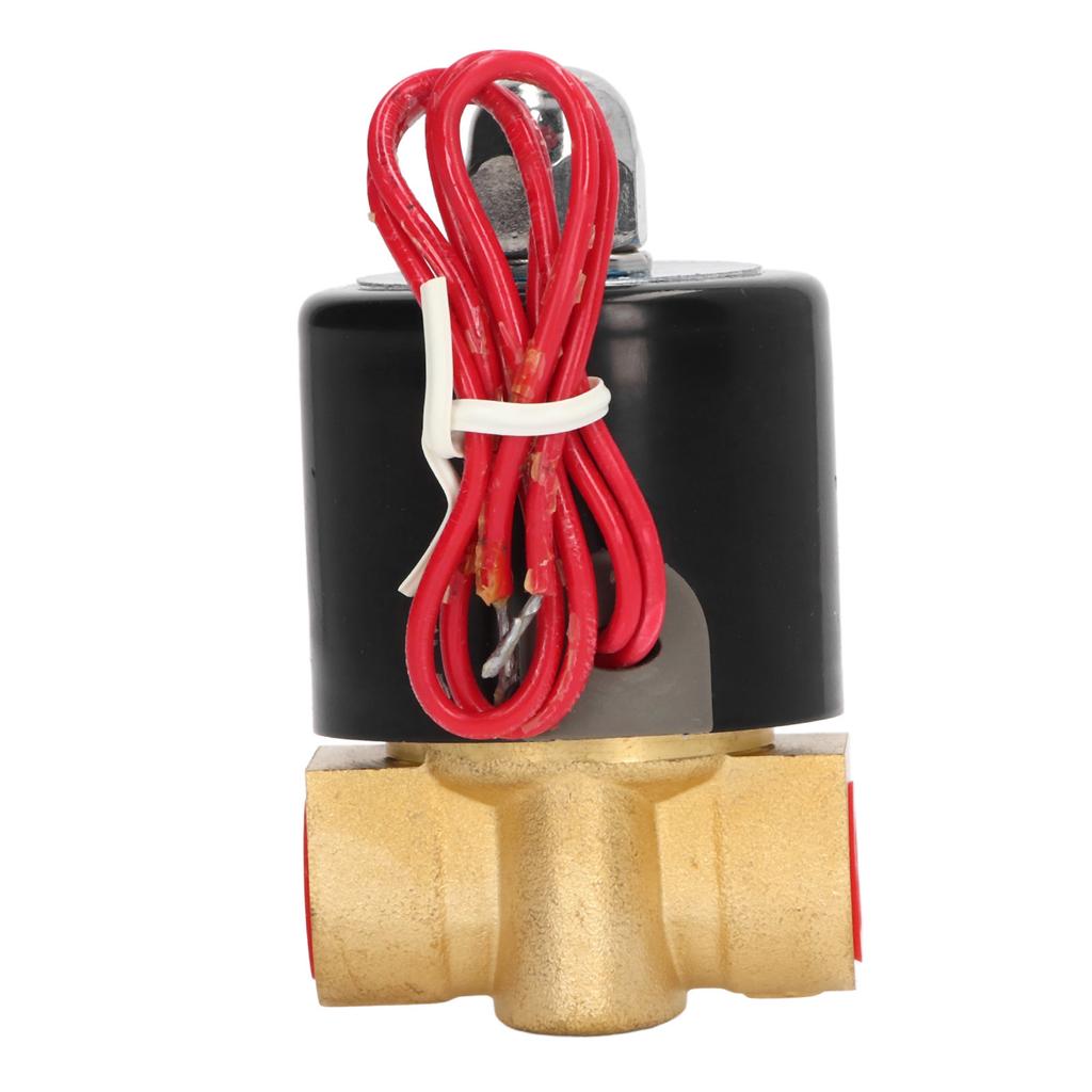 Mosiężny Elektryczny Zawór Solenoidowy 2W025?08 Normalnie Zamknięty 14in 2 Pozycje 2 Drożny Zawór Wody 220V