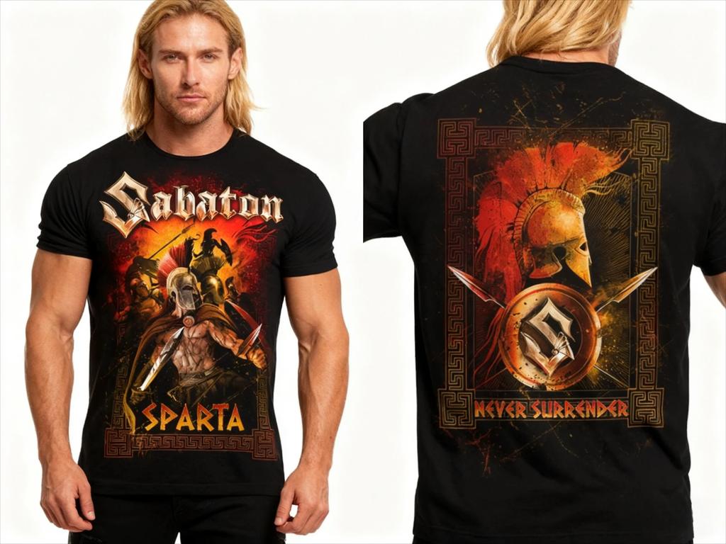 Sabaton Fleet Kriegsmarine Album T-shirts Metall Rockband Fan Tryck T-shirts Tunga Överdimensionerade Dam Herr Hip Hop Street Harajuku Toppar