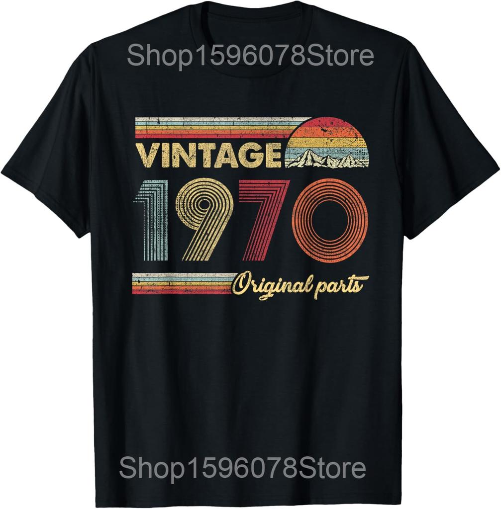 55th Birthday Vintage Legends Born In 1970 55 Years Old T Shirt Men Streetwear Tee Shirt Short Sleeve Unisex Loose Clothing