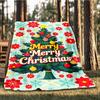 1pc Christmas Tree Decorations Outdoor Flannel Blanket , Machine Washable Perfect Gift for Birthday , Holiday Travel Accessory , Durable Material