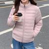 Navava Lightweight Warm Plain High Neck Long Sleeve Padded Jacket Nc475
