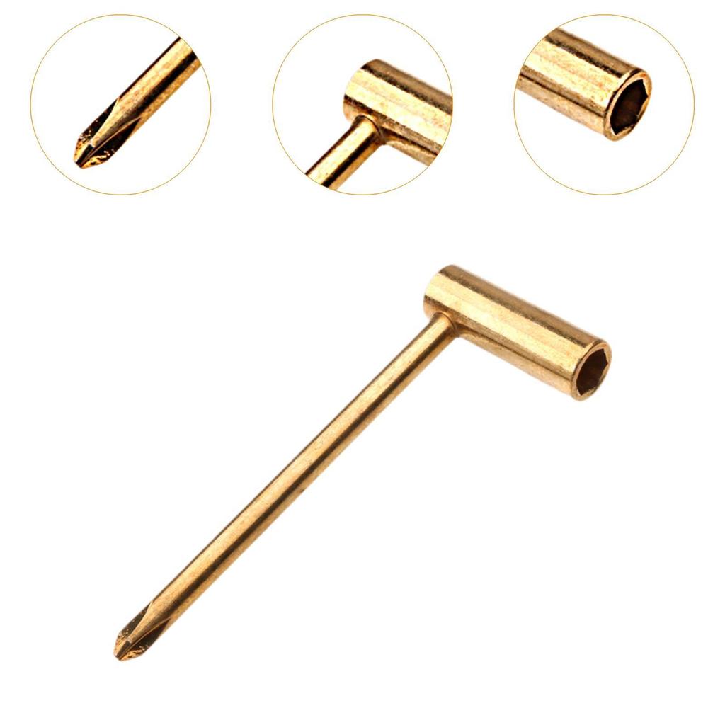 Guitar Rod Wrench,Portable, Metal,Lightweight, Sturdy, Compact, Instrument Accessory Repair Tool with Cross Screwdriver