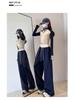 Women's High-Waisted Color Block Wide-Leg Sweatpants for Spring/Autumn 2026