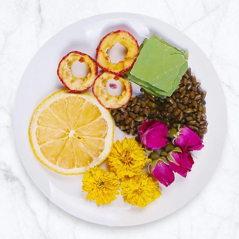 Lemon Lotus Leaf Tea - Rose Hawthorn Chrysanthemum Cassia Seed Herbal Blend