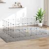 44 Piece Pet Cage with Door Black 35 X 35 Cm Steel