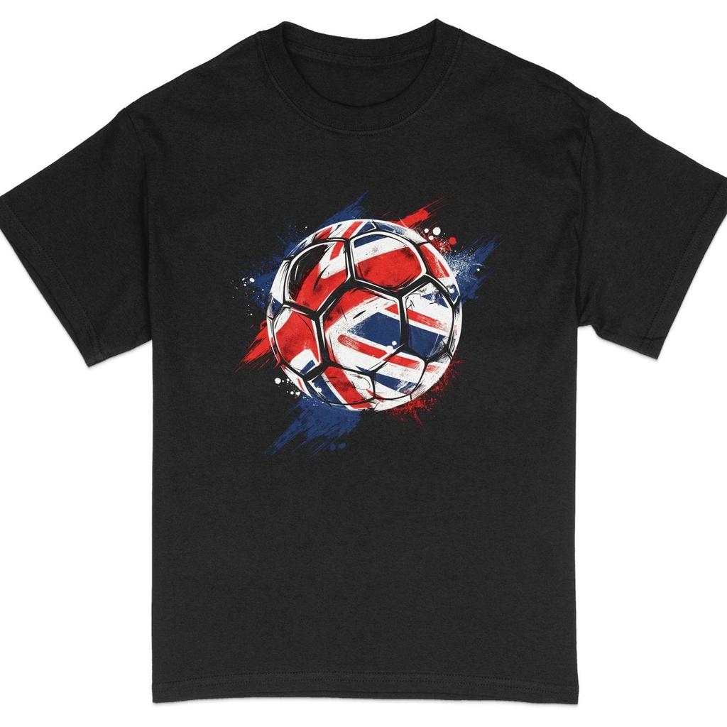 Distressed England Football Ball Graphic Tee, Patriotic Sports T-Shirt,Unisex#26