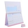 2Pcs Spiral Bound Desk Calendar 2026 Small Standing Coil Calendar for Office Home Study Elegant Thick Paper Daily Planner