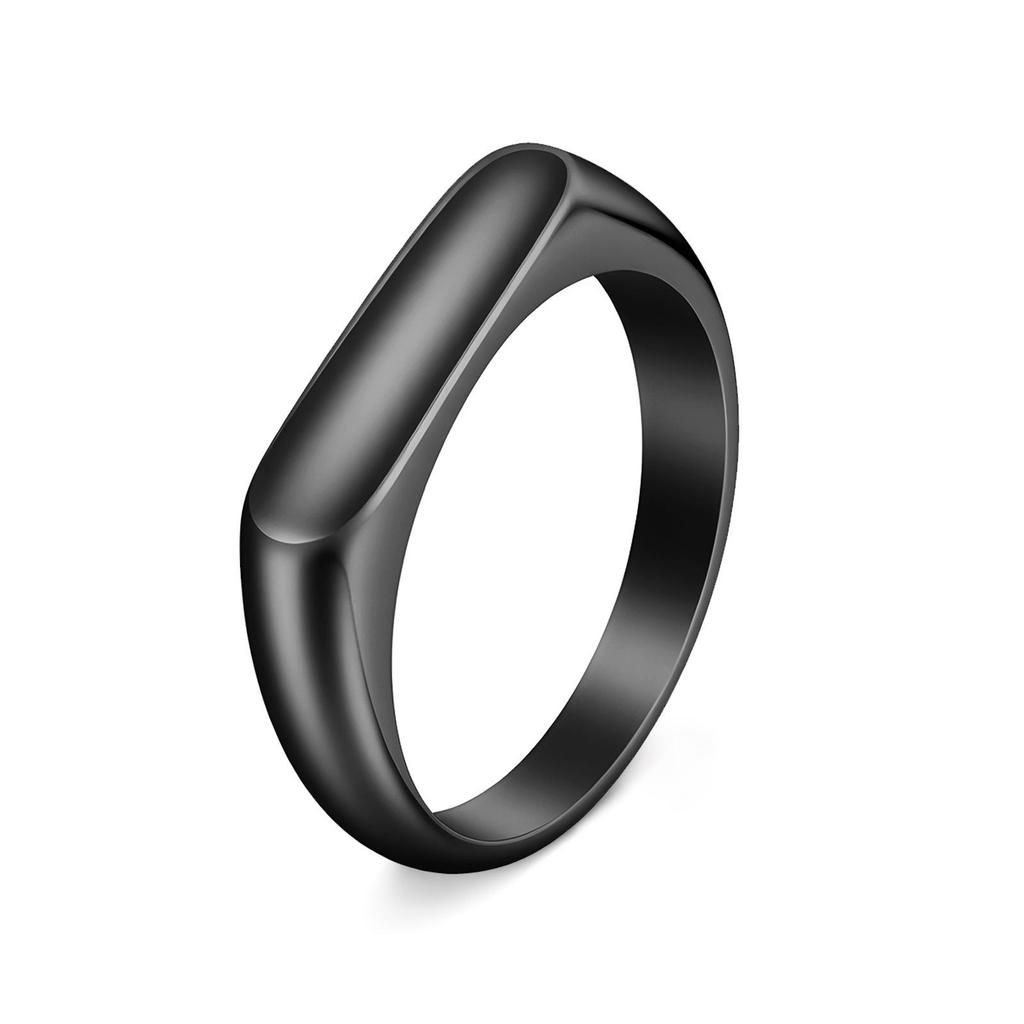 Cross New Women's 4MM Wide Plain Titanium Steel Ring in Cold Style Niche Jewelry