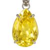 73.2 Ct CERTIFIED Yellow Sapphire Pear Pendant 925 Sterling Silver Best For Gift AI-76-NS