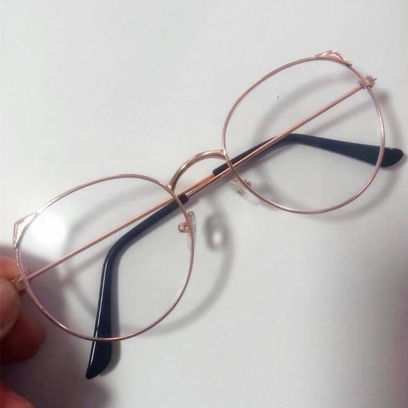 Cute Cat Ear Glasses Flat Glasses Super Cute Students Online Class Anti-Blue Light Glasses