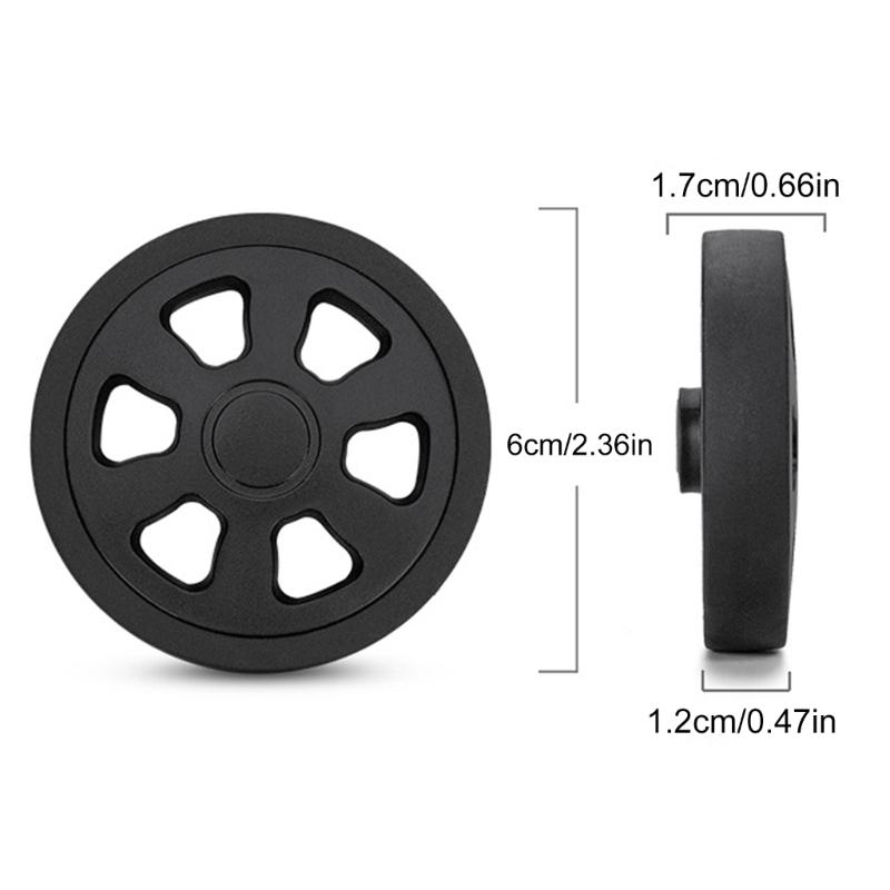 Set aus 8 Reisegepäck Koffer Ersatzrädern 60x12mm Kunststofflenkrollen Reparatursets Regal Ersatzräder