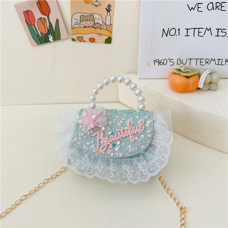 Stylish Korean Mini Floral Sequin Handbag For Girls Perfect For Daily Use And Fashionable Accessories