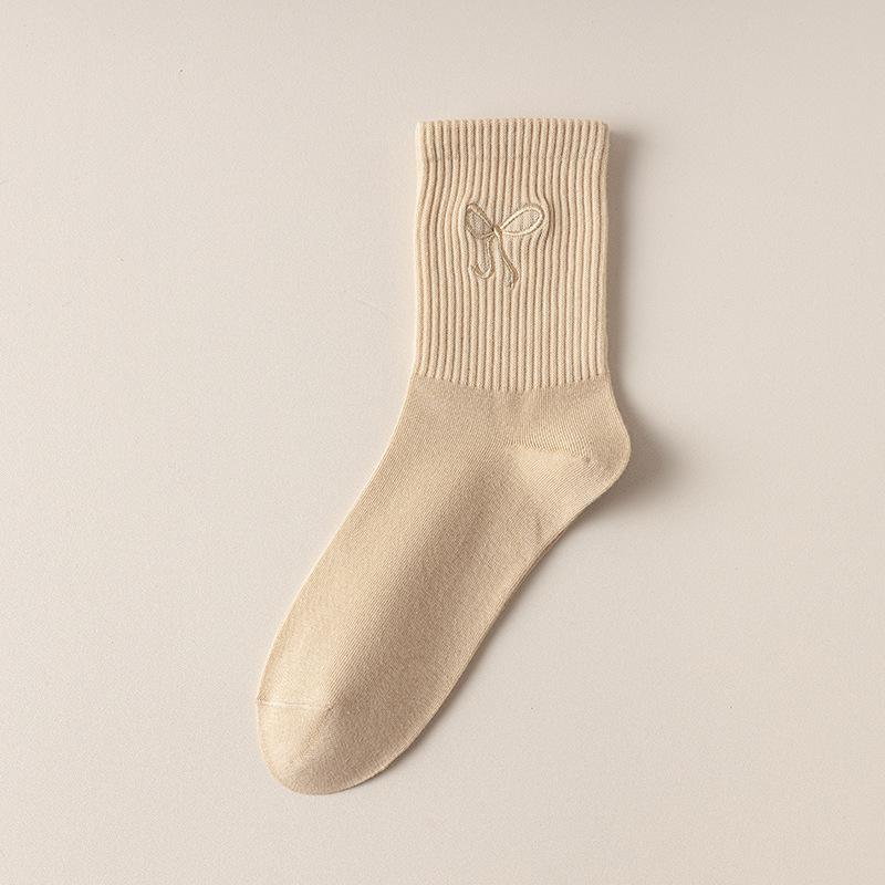 Female Spring and Autumn Trend Sweet All Build In The Tube Pile Pile Cotton Socks