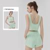Big Tree Apparel Women's Skin-friendly Yoga & Pilates Three-piece Sportswear Set