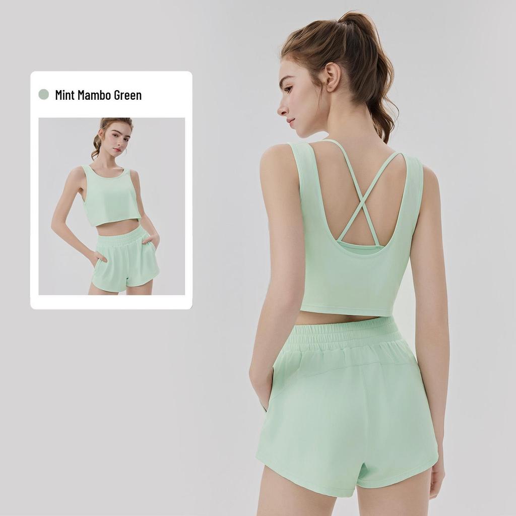 Big Tree Apparel Women's Skin-friendly Yoga & Pilates Three-piece Sportswear Set