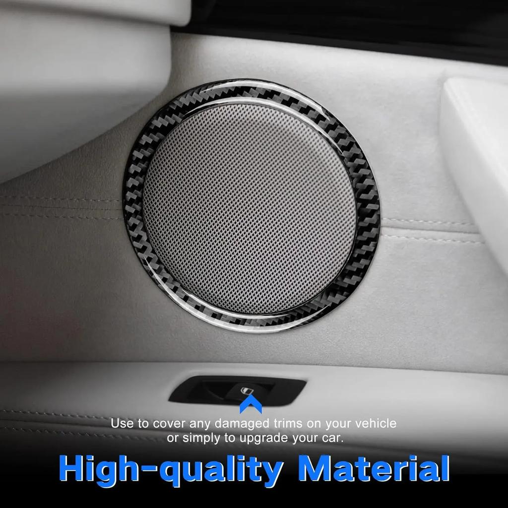 Carbon Fiber Style Door Speaker Cover Trim Sticker for BMW Z4 E89 Roadster 2009-2017 Interior Accessories
