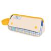 Simple Plaid Style Pencil Case Large Capacity Stationery Organizer Handheld Pen Bag  Gifts