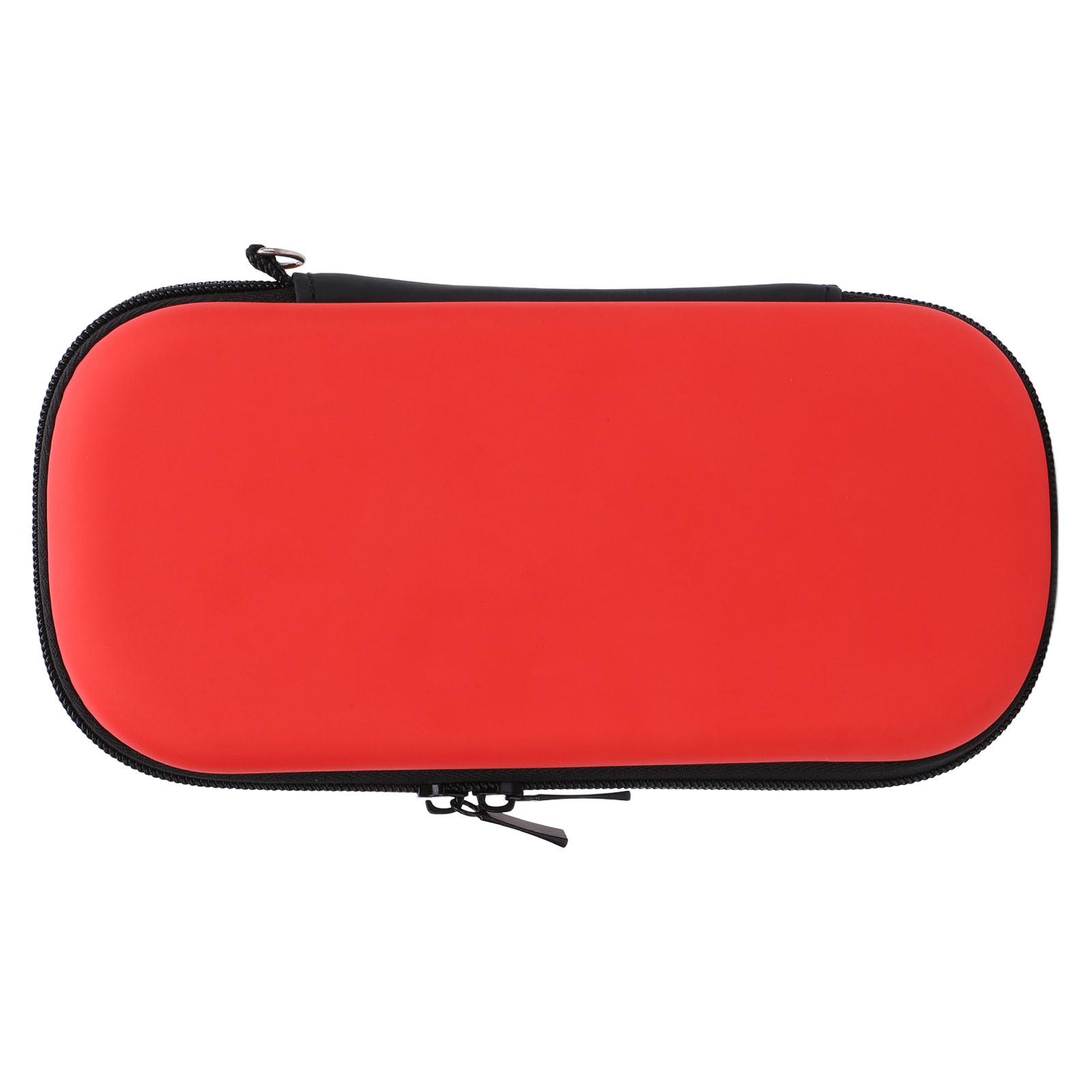 

Game Console Case with Pockets Anti Scratch Water Resistant PU EVA Two Way Zipper Hard Case for PSP 3000 Game Console красный