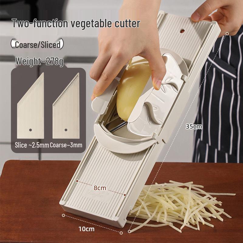 Commercial Potato Slicer & Shredder with Hand Guard for Restaurants