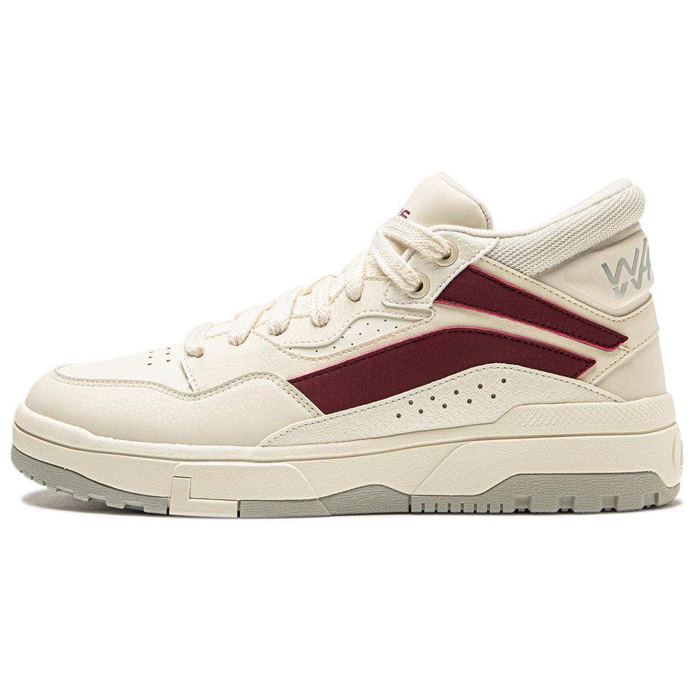 

Новые LiNing Только Мы MID FLEECE Теплые Нескользящие Мид Топ Кроссовки для Скейтборда Мужские Бежево-Красные AGCU159-1 40