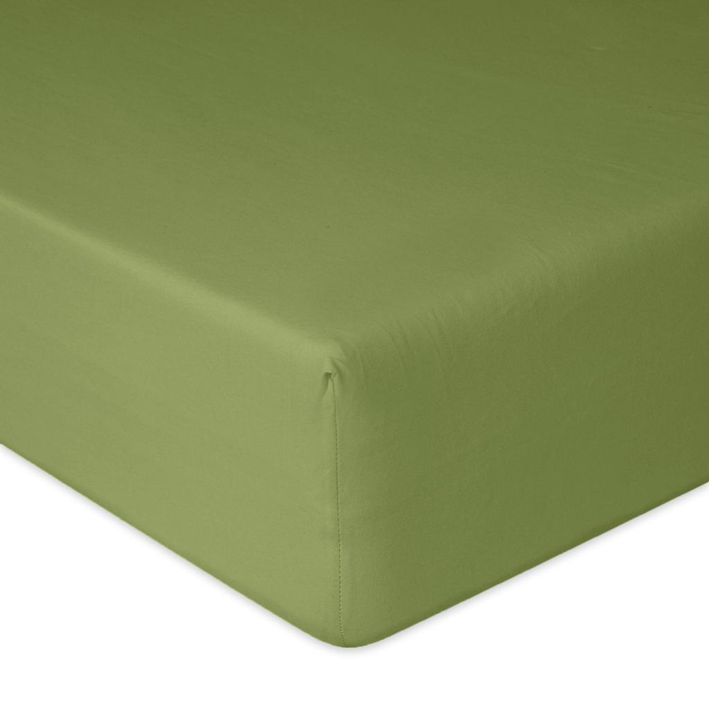 Premium Jersey Fitted Sheet 90x200, 100x200x20, Green_35, Matex
