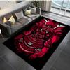 Kristall Samt Japanisches Samurai Design Teppich für Schlafzimmer und Wohnzimmer Heimdekoration, Rutschfeste Matte für das Bett.