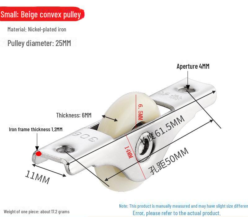 Sliding Door & Window Pulley Set: Floor, Cabinet, Convex & Concave Wheels