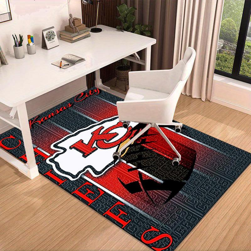 City Chiefs Emblem Printed Area Rug for Office, Chair Rug, Decorative Carpet Floor Mat, Large Size Fan gifts Christmas gifts