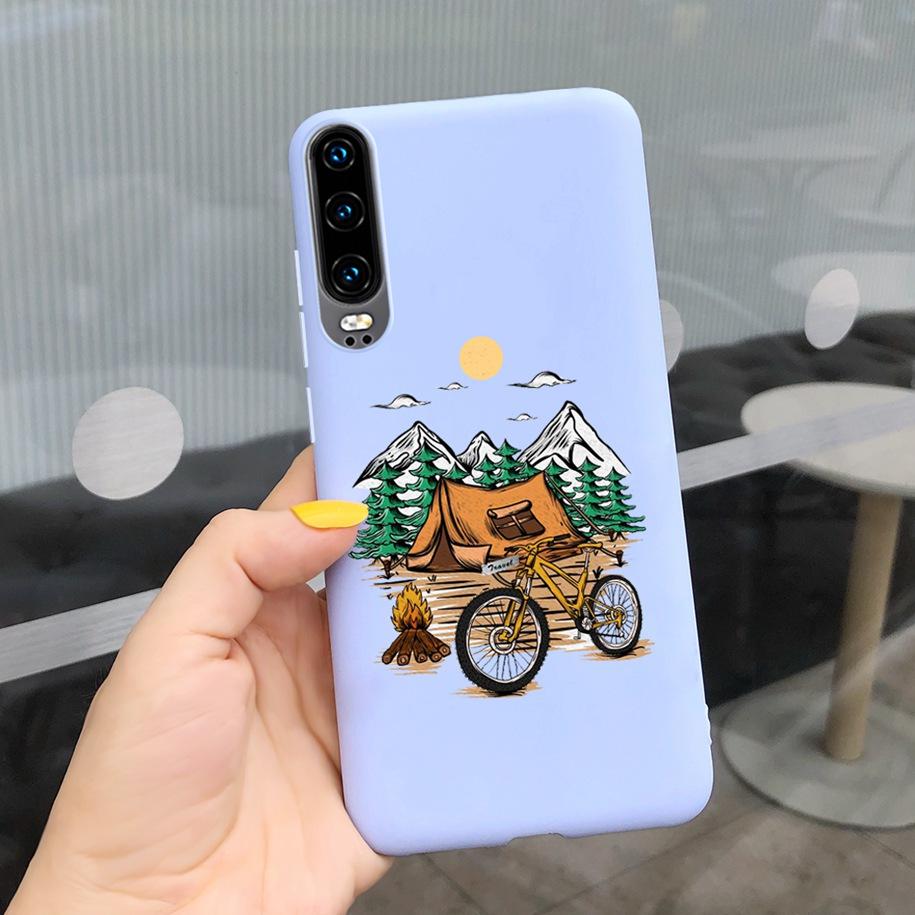 P30 Lite Case Fashion Flower Pattern Phone Case For Huawei P30 P 30 P30Lite 2020 MAR-LX1M Shockproof Bumper Soft TPU Funda Coque