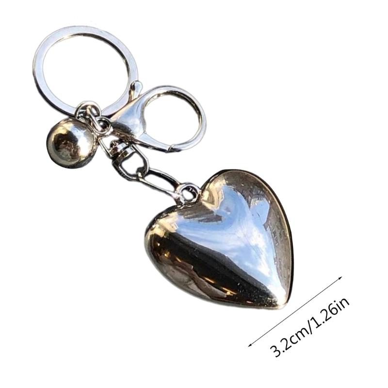Harajuku Heart Keychain Creative Little Ball Key Rings Car Keys Holder Keyring