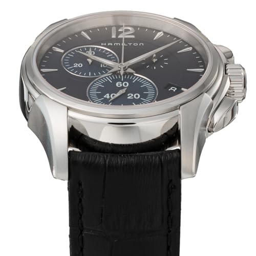 HAMILTON Men's JAZZMASTER Watch H32612741, Quartz Movement, 10 ATM Water Resistance, Sapphire Crystal, Blue Dial, Stainless Steel