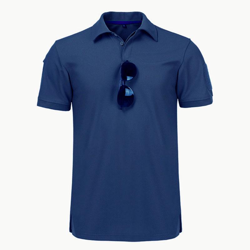 Quick-Dry Elastic Polo Shirts for Outdoor Sports and Tactical Fitness
