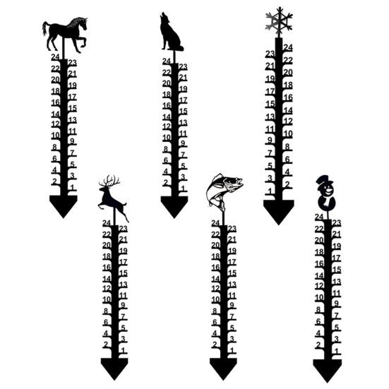 Snow Gauge Outdoor Metal Snowflake Iron Art Snow Gauge Accurate Snowfall Measuring Gauge Windproof Snow Ruler Christmas Yard Lawn Garden Decor