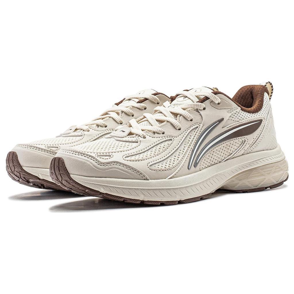 Li Ning Fuyiao V2 Lightweight High Resilience Shock Absorption Non-Slip Wear-Resistant Low-Top Running Shoes Women sneaker Pearl-White ARXT022-3