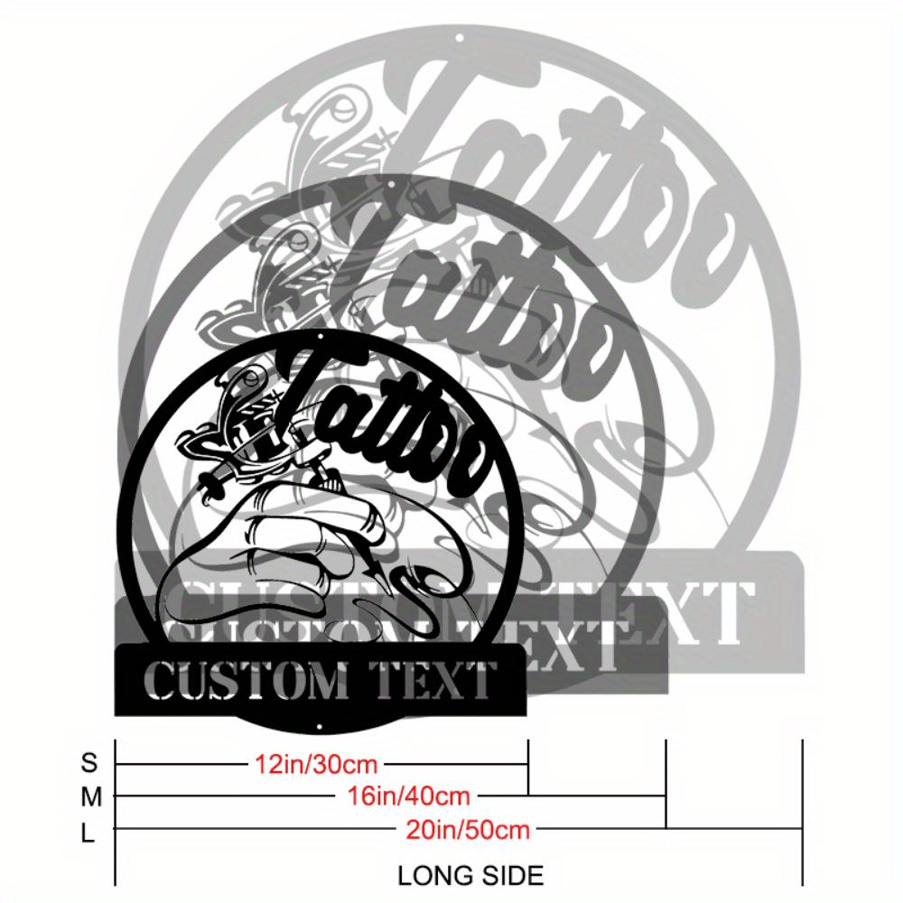 

Exclusive Custom Metal Sign Wall Art Tattoo Shop Home Man Cave Outdoor Business Name Plaque 30cm