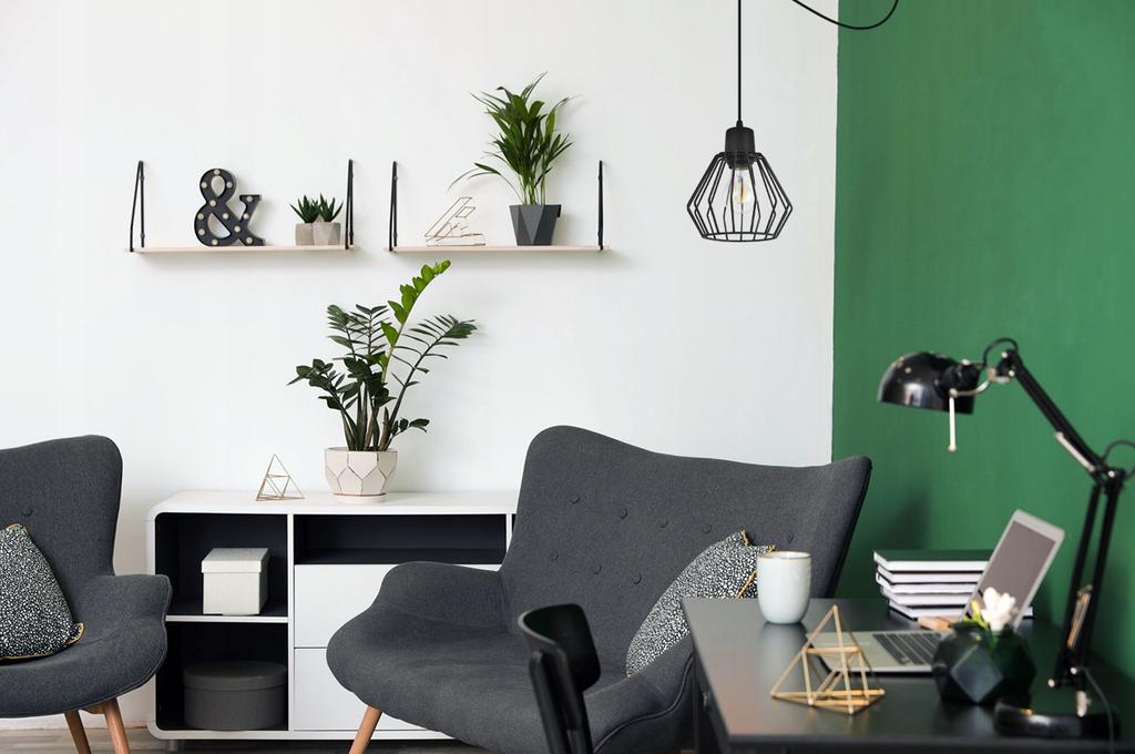 Hanging Lamp, Ceiling Chandelier, Wire Shade, Led