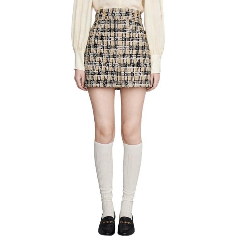 GUCCI SS21 Casual Short Skirts Women's Beige 661562-ZAGLP-2108