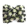 Women's Chic Stretch Rose Flower Bow Beaded Hair Comb Cuff Double Insert Clips