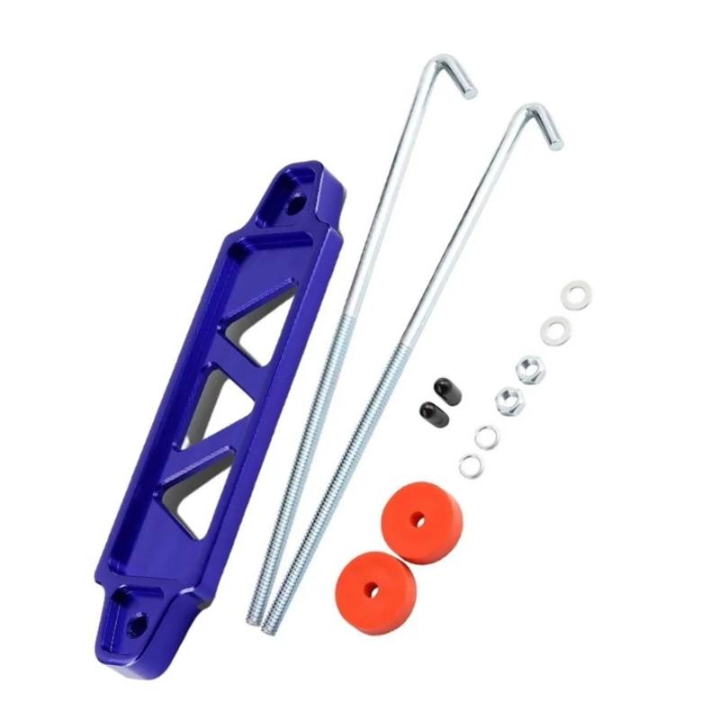 Aluminum Battery Hold Down Set Car Battery Tie Down Fasten Bracket Holder Battery Mount Bracket Automotive Accessories