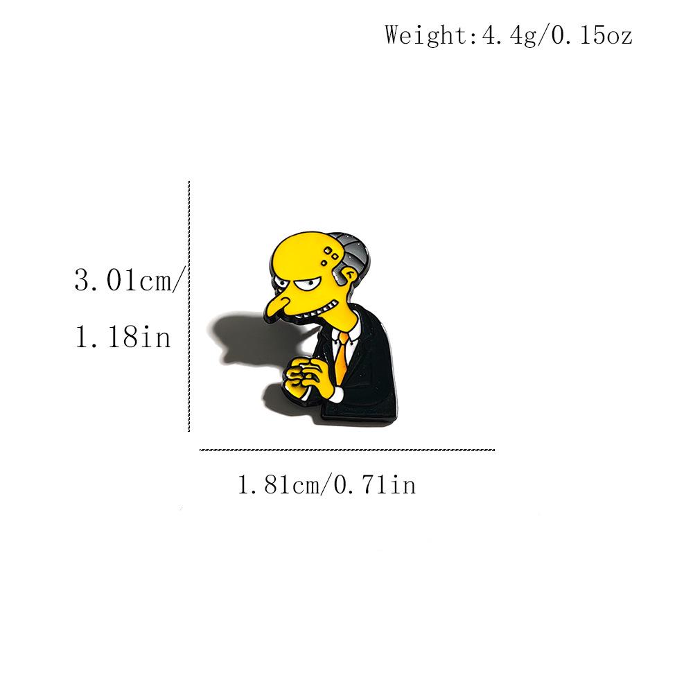 The Simpsons Cartoon Brooch: Cute and Funny Metal Pin Badge for Clothing Decoration