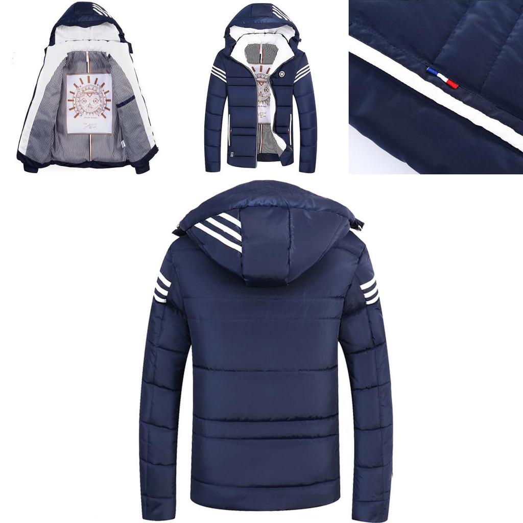 Men Winter Warm Cotton Jacket Ski Jacket Thick Hooded Puffer Coat Stylish And Versatile