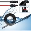 Ansxiy 20 Feet 10AWG Solar Extension Cable with Female and Male Weatherproof Connectors, Solar Panel Cable Wire Adapter Kit Tool (20FT Red + 20FT
