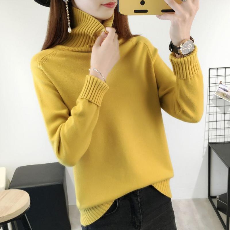 Autumn and Winter Korean Version of The Thick Turtleneck Sweater Loose Korean Version of The Pullover Sweater Bottoming Shirt Fashion Slim Top